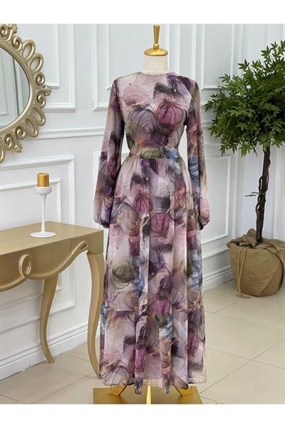 Ebruli Elbise 3047 Mor