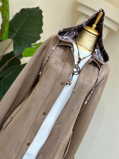 Ekose Detay Süet Kap 6131 T-25 Camel
