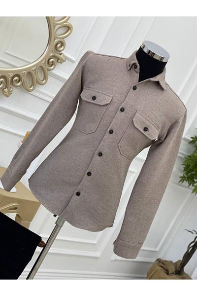 Erkek Gömlek 222117 Vizon