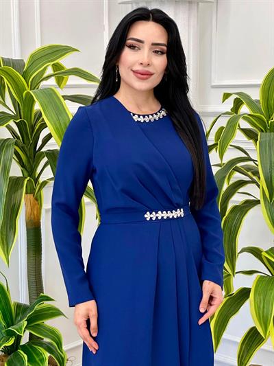 Etegi Kapaklı Krep Elbise 0656 t-24 Saks