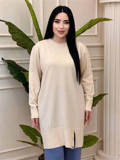 Eteği Zimbalı Tunik 5450 t-24 Bej