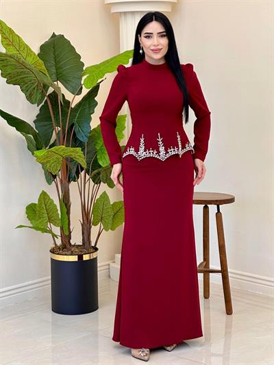 Etek Ucu İşleme Etekli Takım 5419 T-25 Bordo