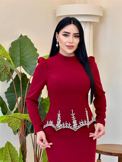 Etek Ucu İşleme Etekli Takım 5419 T-25 Bordo