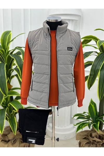 Faytek Deri Yelek Baskılı 7115 Gri