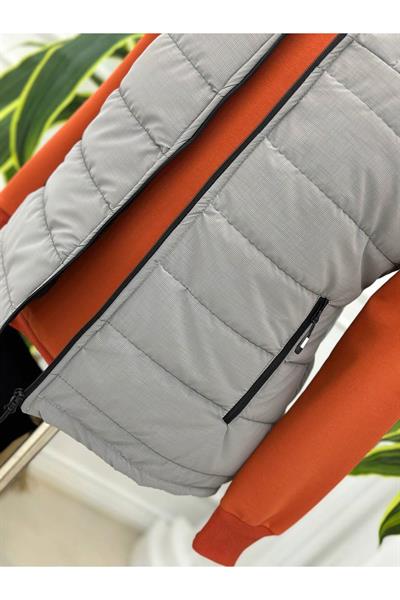 Faytek Deri Yelek Baskılı 7115 Gri