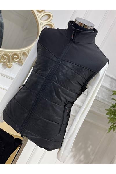 Faytesk Deri Yelek Siyah