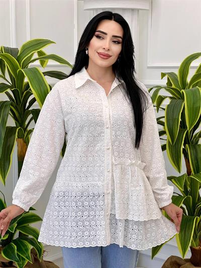 Fır Fır Detay Fisto Tunik 17978 t-24 Ekru
