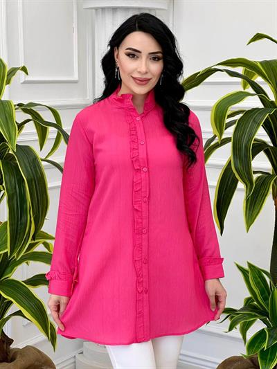 Fır Fır Detaylı Tunik Gömlek 5098 t-24 pembe