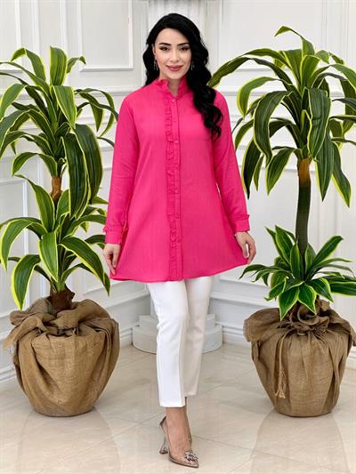 Fır Fır Detaylı Tunik Gömlek 5098 t-24 pembe