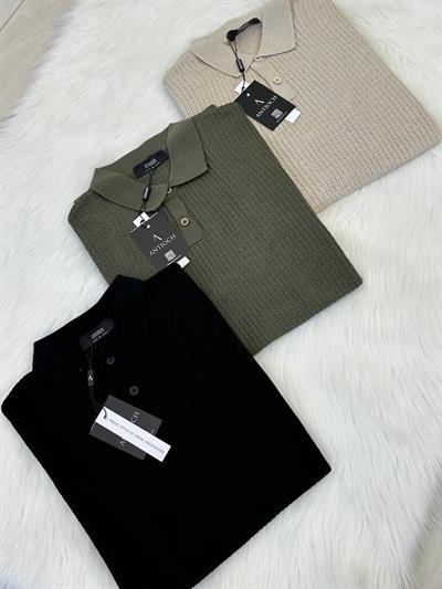 Fitilli Kumaş Polo Yaka 2204 T-24 Siyah