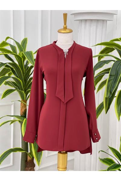 Fularlı Tunik 583 Kiremit