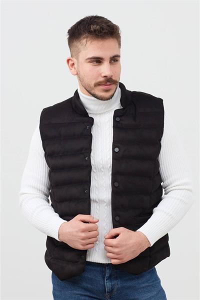 Gavazi Süet Yelek 403 Siyah