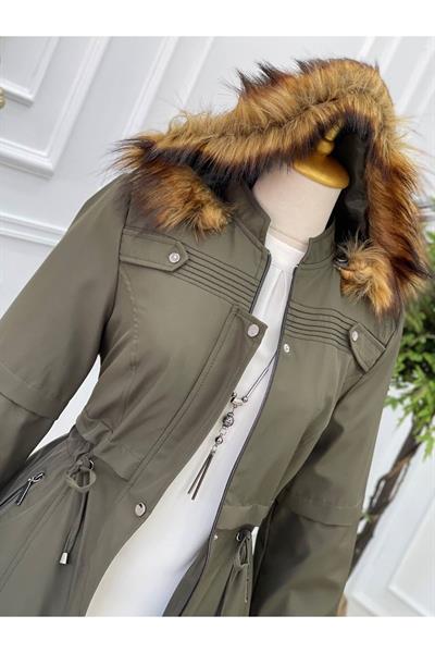 Gögüs Apolet Tam Boy Parka 4227 Haki