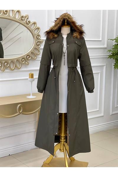 Gögüs Apolet Tam Boy Parka 4227 Haki