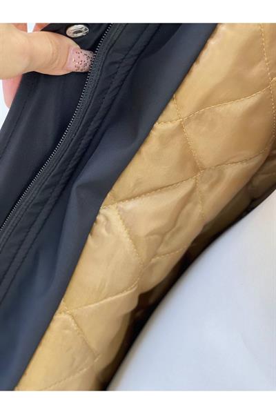 Gögüs Apolet Tam Boy Parka 4227 Siyah