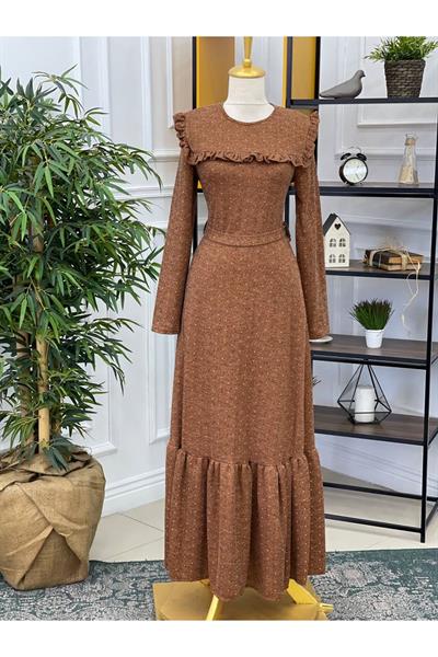 Gögüs Fır Fır Mini Puanlı Elbise 3154 Taba
