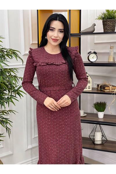Gögüs Fır Fır Mini Puanlı Elbise 3154 Bordo
