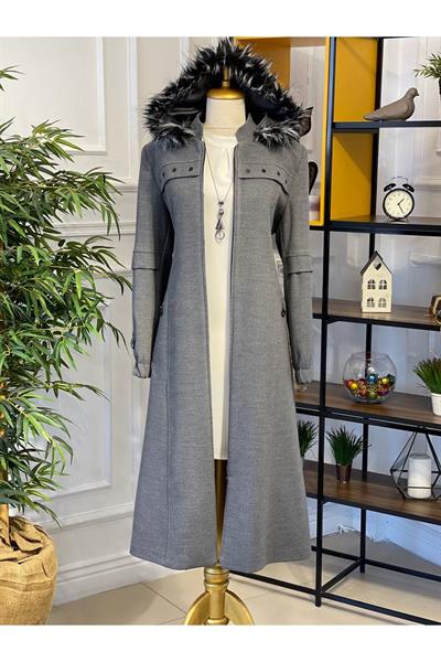 Gögüs Zımba Detay Kaban 549-Gri