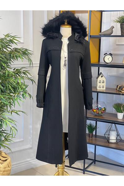 Gögüs Zımba Detay Kaban 549-Siyah