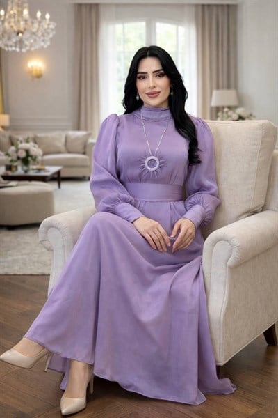 Güneş Kolye Jan Jan Elbise 2002 T-26 Lila