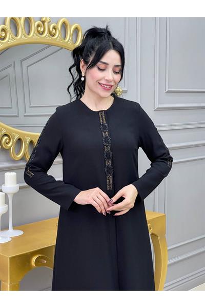 Halka Desen Pardesü 3014 Siyah