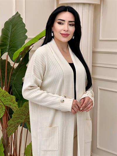 Hırkalı İkili Takım 5041 t-24 Ekru