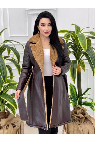 İçi Kürklü Kaban 5136 Kahverengi