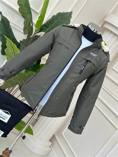 İçi Kürklü Yağmurluk Mont 1310 T-24 Haki