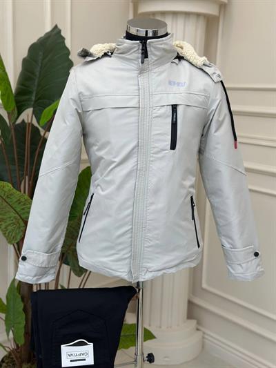 İçi Kürklü Yağmurluk Mont 1310 T-24 Krem