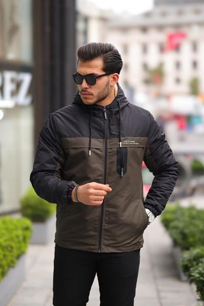 İçi Kürklü Yağmurluk Mont 1310 T-24 Siyah Haki