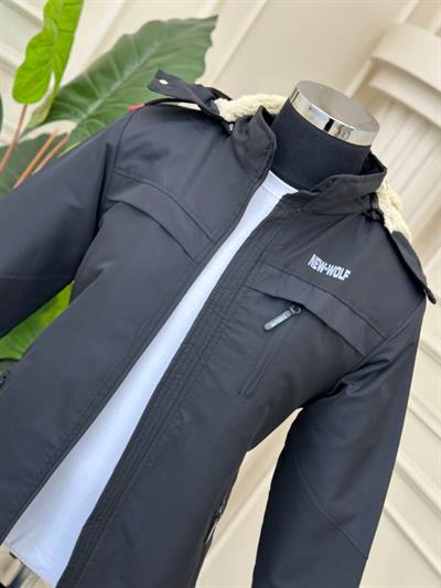 İçi Kürklü Yağmurluk Mont 1310 T-24 Siyah