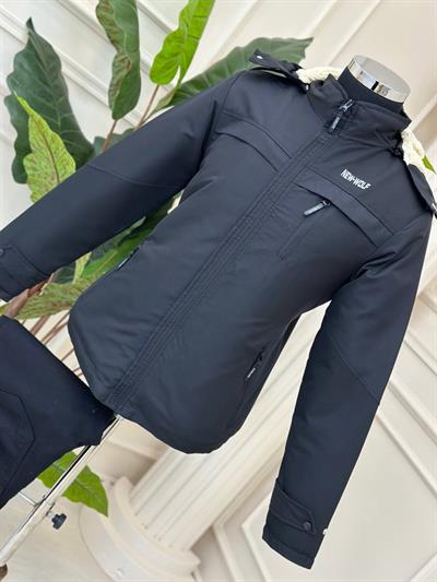 İçi Kürklü Yağmurluk Mont 1310 T-24 Siyah