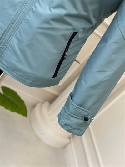 İçi Kürklü Yağmurluk Mont 1310 T-24 su mavisi