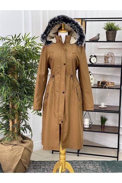 İçi Tüylü Parka 8162 Taba