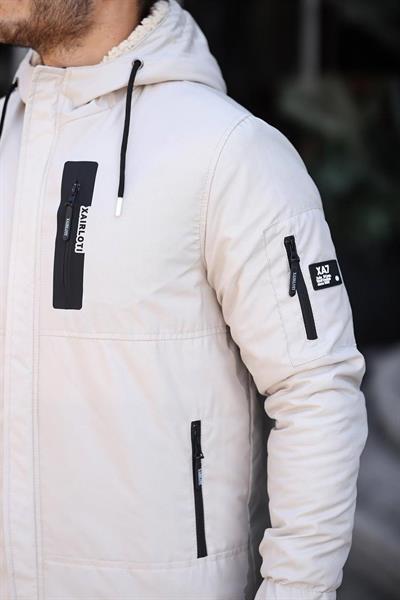 İçi Tüylü Yağmurluk 001 t-24 Beyaz