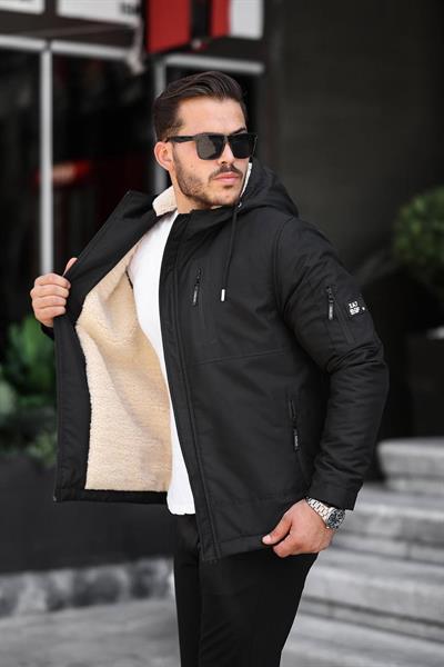 İçi Tüylü Yağmurluk 001 t-24 Siyah