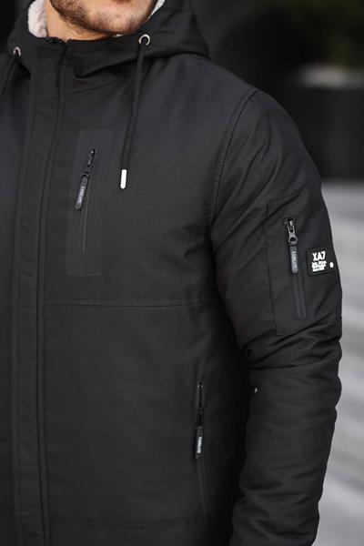 İçi Tüylü Yağmurluk 001 t-24 Siyah