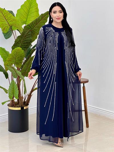 İçli Dışlı Abiye Anne Elbisesi 3010 Lacivert