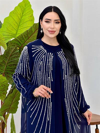 İçli Dışlı Abiye Anne Elbisesi 3010 Lacivert