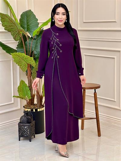 İkili Görünümlü Suzanna Elbise 1052 e025 Mor
