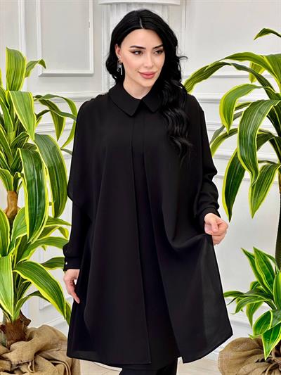İkili Görünümlü Tunik 2252 T-24 Siyah