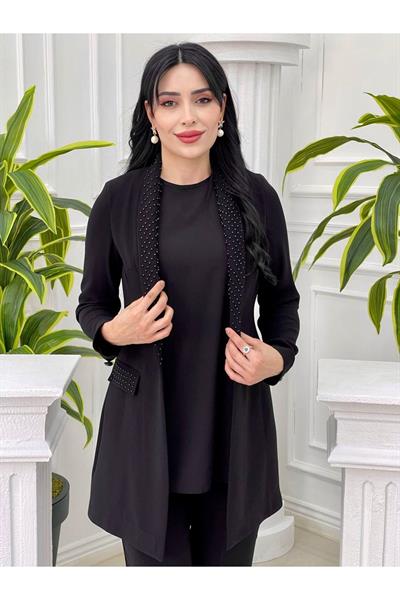 İnci Detay 3 lü Takım 7001 Siyah