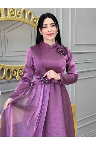 Jan Jan Belli Gül Abiye 17705 Rose