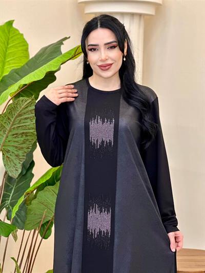 Kampanya Önü Şerit OYşo Elbise 3407 T-26 Siyah