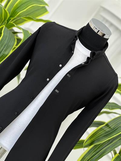 Kanun Model Double Kumaş Gömlek 0803 T-24 Siyah