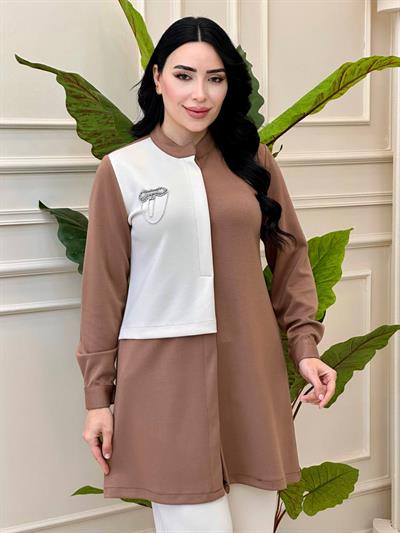 Kapak Detay Spor İkili Takım 9252 T-24 Latte