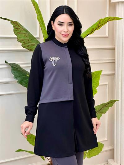 Kapak Detay Spor İkili Takım 9252 T-24 Siyah