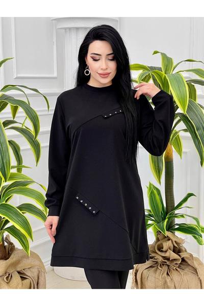 Kapak Detay Tunik 834 Siyah