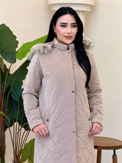 Kapişonlu Şişme Kaban 991 T-25 Bej