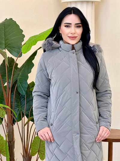 Kapişonlu Şişme Kaban 991 T-25 Gri